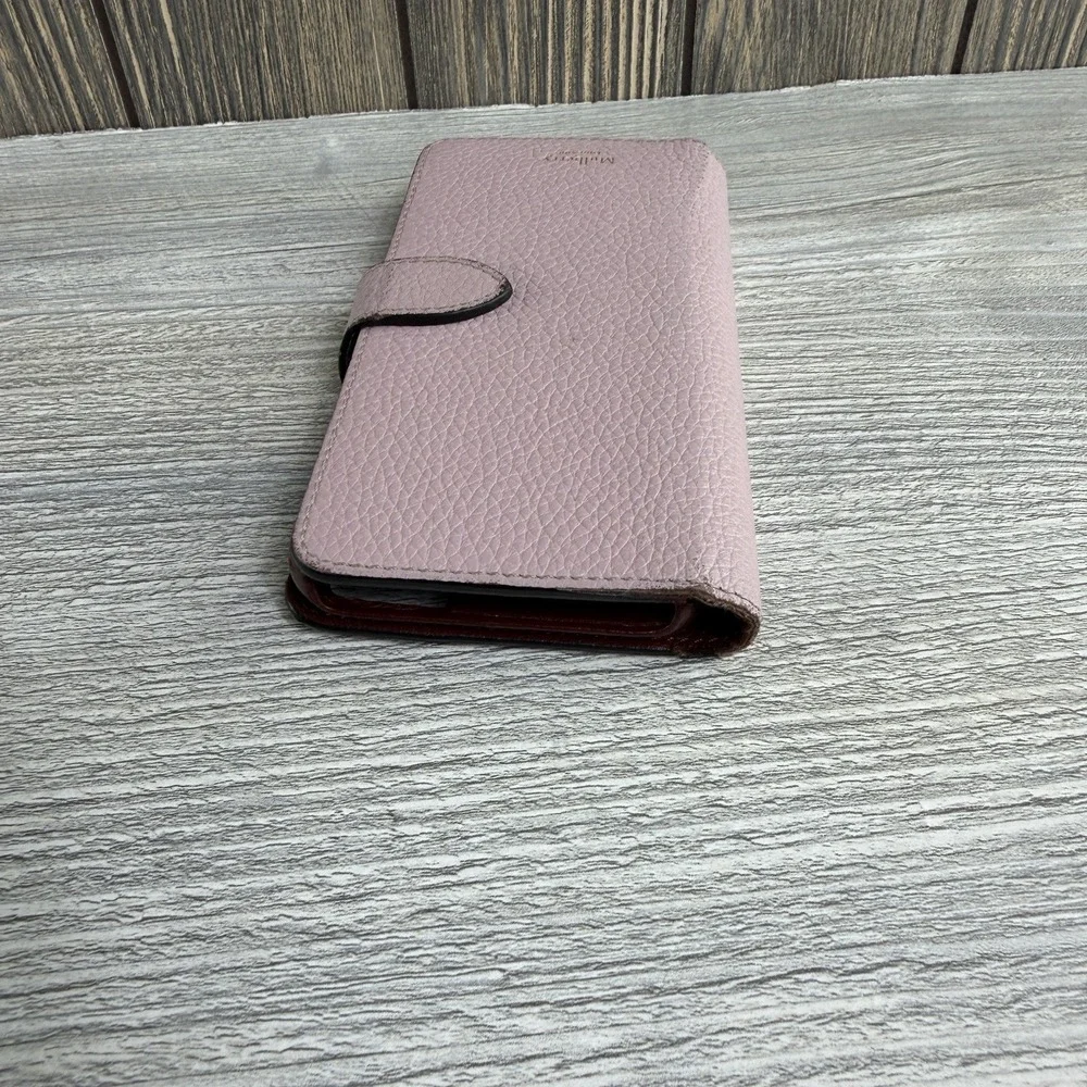 Mulberry iPhone 6 6s 7 Leather Wallet Folio Case Pink Burgundy Card Holder